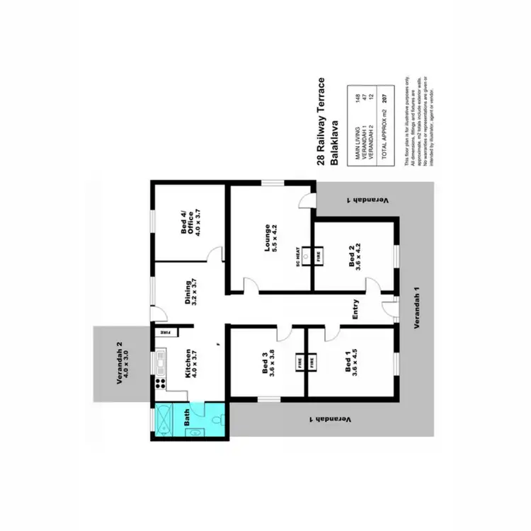 Floorplan of Homely house listing, 28 Railway Terrace, Balaklava SA 5461