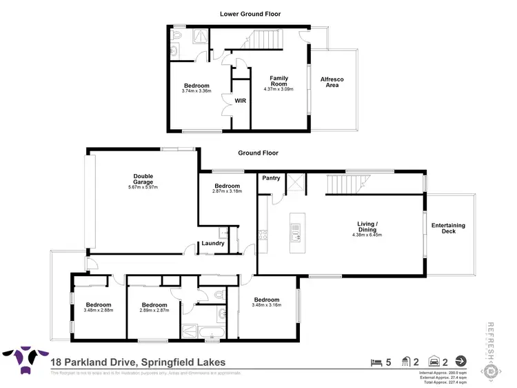 Floorplan of Homely house listing, 18 Parkland Drive, Springfield Lakes QLD 4300