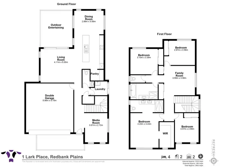 Floorplan of Homely house listing, 1 Lark Place, Redbank Plains QLD 4301