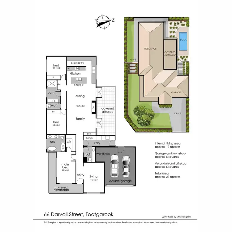 Floorplan of Homely house listing, 66 Darvall Street, Tootgarook VIC 3941