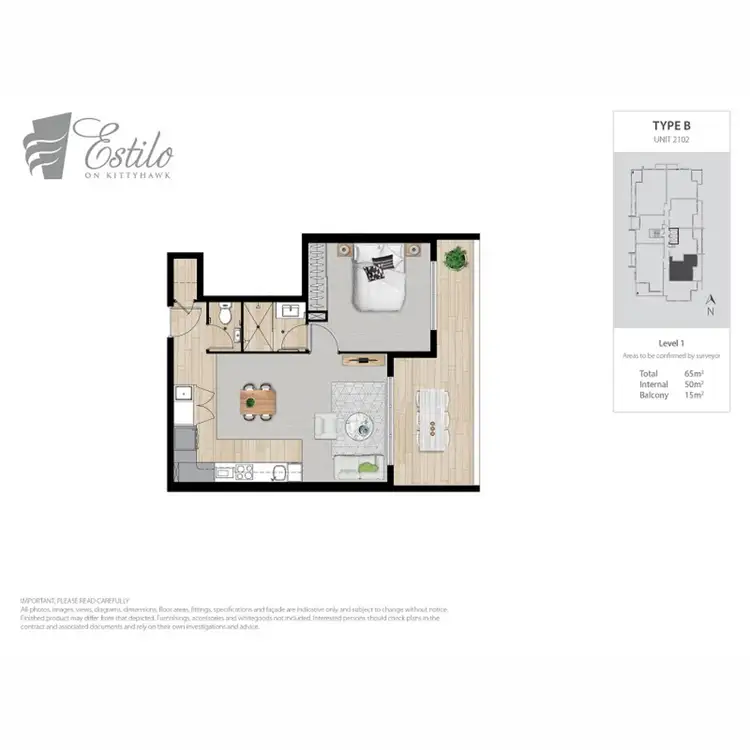 Floorplan of Homely unit listing, 2102/91 Kittyhawk Drive, Chermside QLD 4032