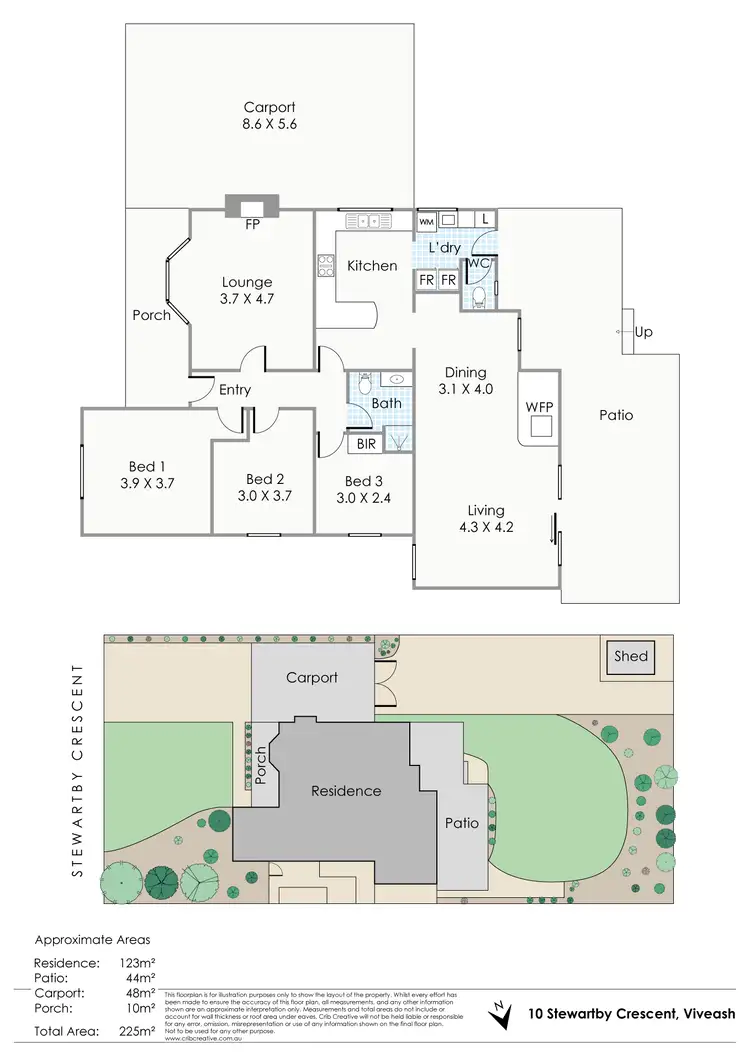 Floorplan of Homely house listing, 10 Stewartby Crescent, Viveash WA 6056