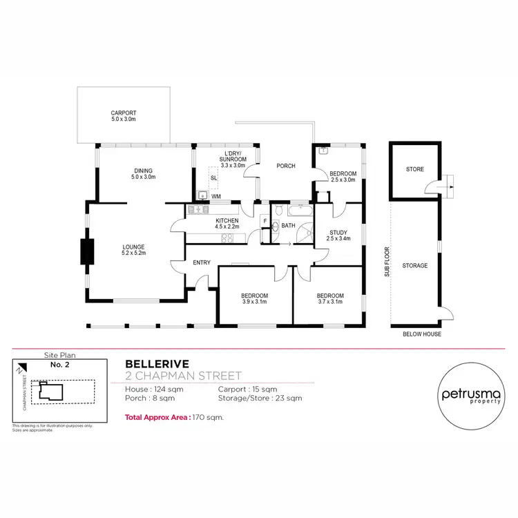 Floorplan of Homely house listing, 2 Chapman Street, Bellerive TAS 7018