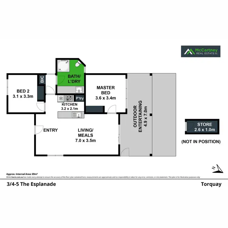 Floorplan of Homely unit listing, 3/4-5 The Esplanade, Torquay VIC 3228