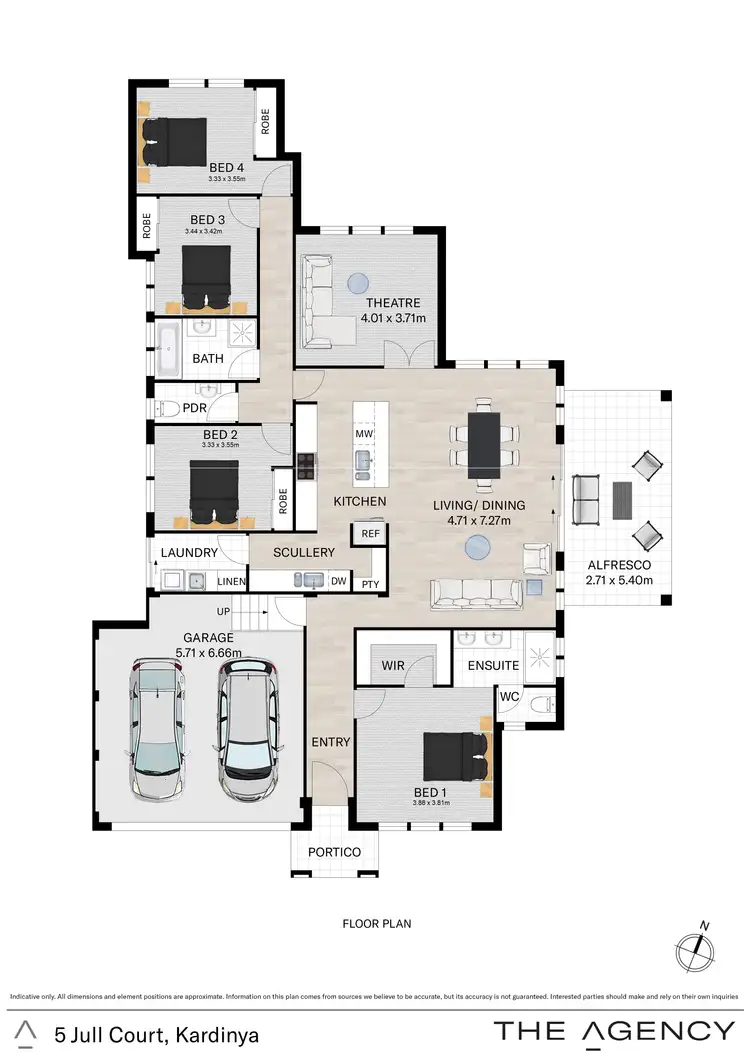 Floorplan of Homely house listing, 5 Jull Court, Kardinya WA 6163