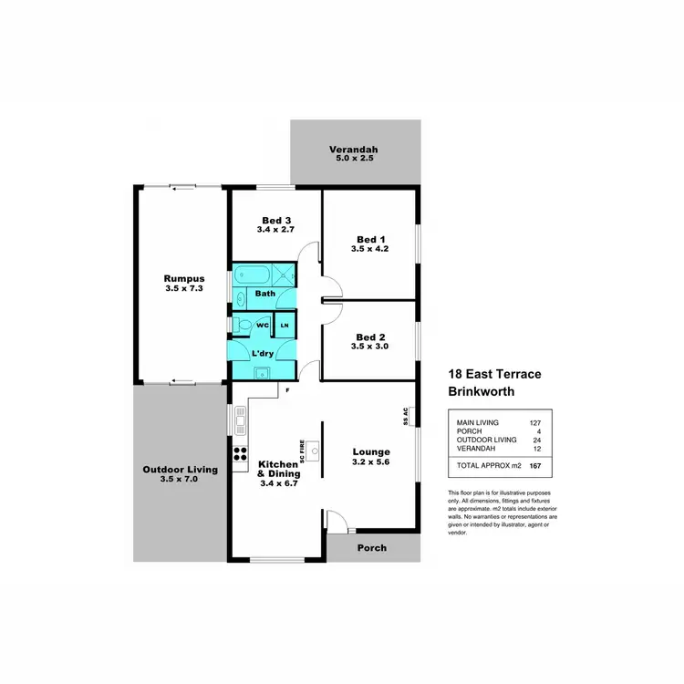 Floorplan of Homely house listing, 18 East Terrace, Brinkworth SA 5464