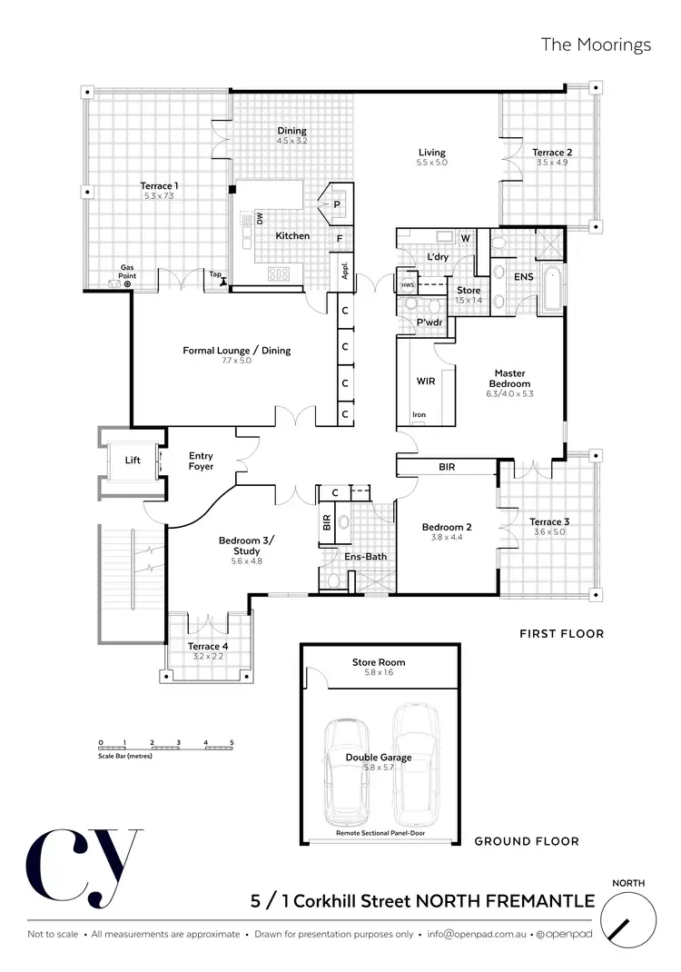 Floorplan of Homely apartment listing, 5/1 Corkhill Street, North Fremantle WA 6159