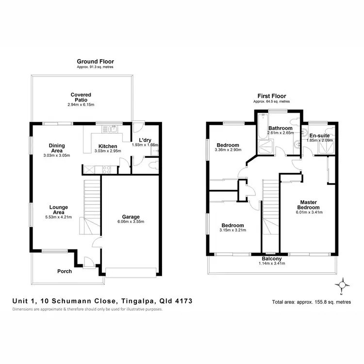 Floorplan of Homely townhouse listing, 1/10 Schumann Close, Tingalpa QLD 4173