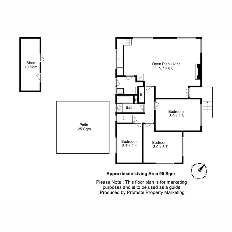 Floorplan of Homely house listing, 1 Amundsen Crescent, Warrane TAS 7018