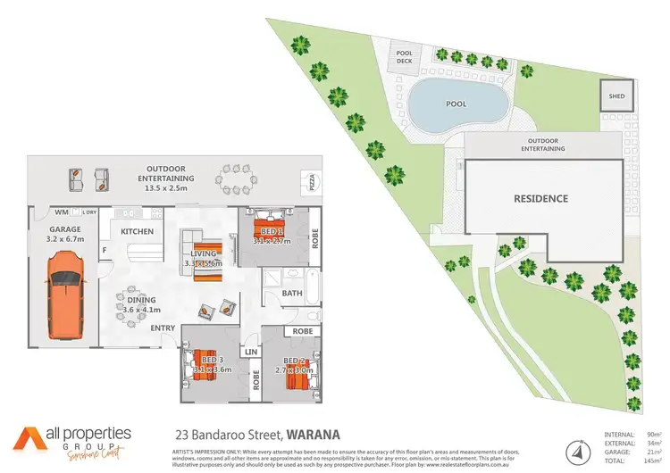 Floorplan of Homely house listing, 23 Bandaroo Street, Warana QLD 4575