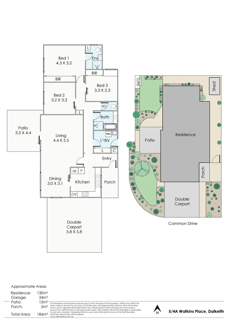 Floorplan of Homely villa listing, 5/4A Watkins Place, Dalkeith WA 6009