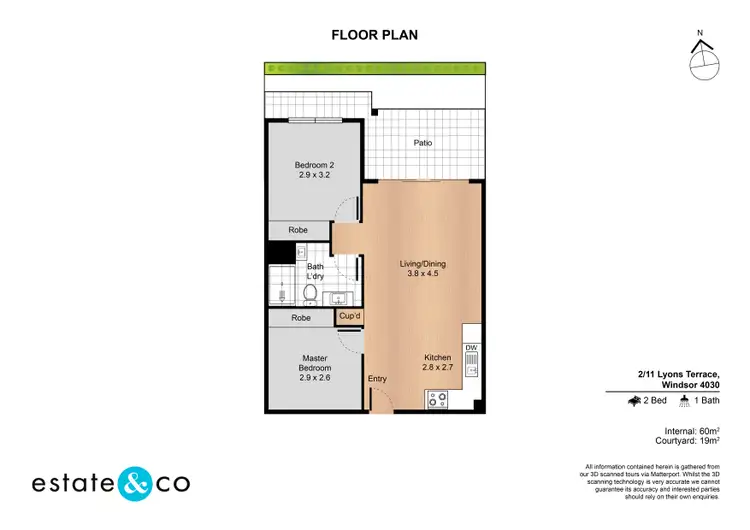 Floorplan of Homely unit listing, 2/11 Lyons Terrace, Windsor QLD 4030