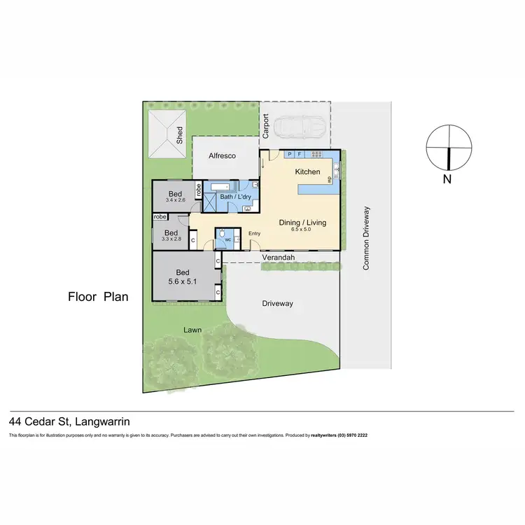 Floorplan of Homely house listing, 44 Cedar Street, Langwarrin VIC 3910