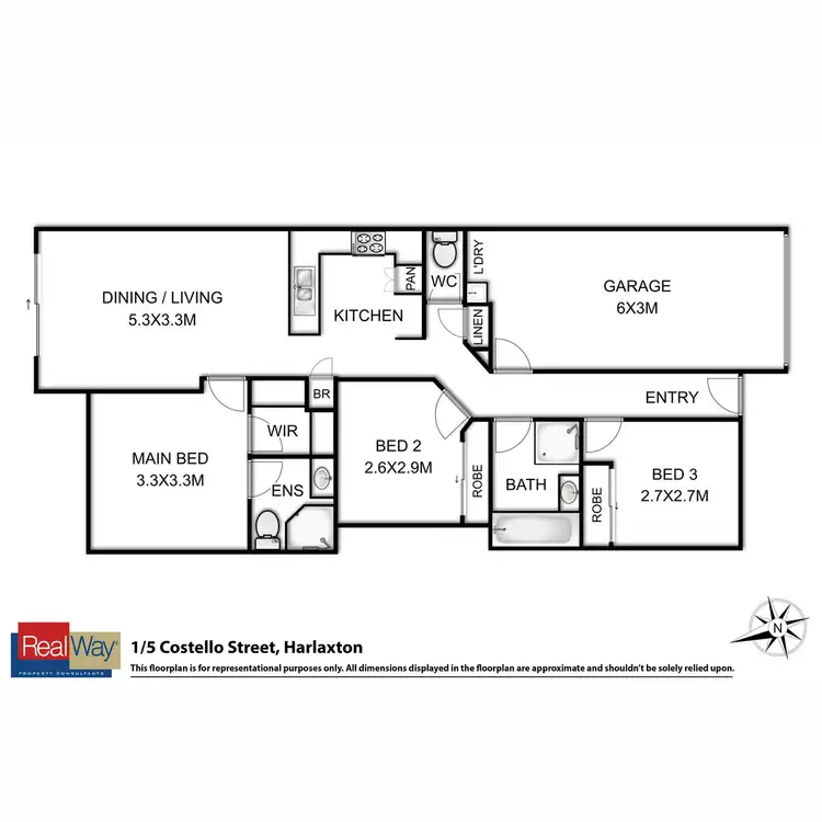 Floorplan of Homely unit listing, 1 & 2/5 Costello Street, Harlaxton QLD 4350