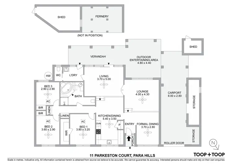 Floorplan of Homely house listing, 11 Parkeston Court, Para Hills SA 5096