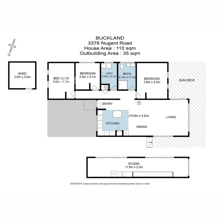 Floorplan of Homely house listing, 3378 Nugent Road, Buckland TAS 7190