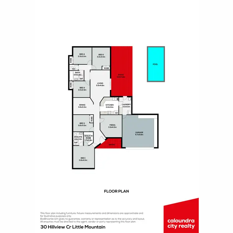 Floorplan of Homely house listing, 30 Hillview Crescent, Little Mountain QLD 4551