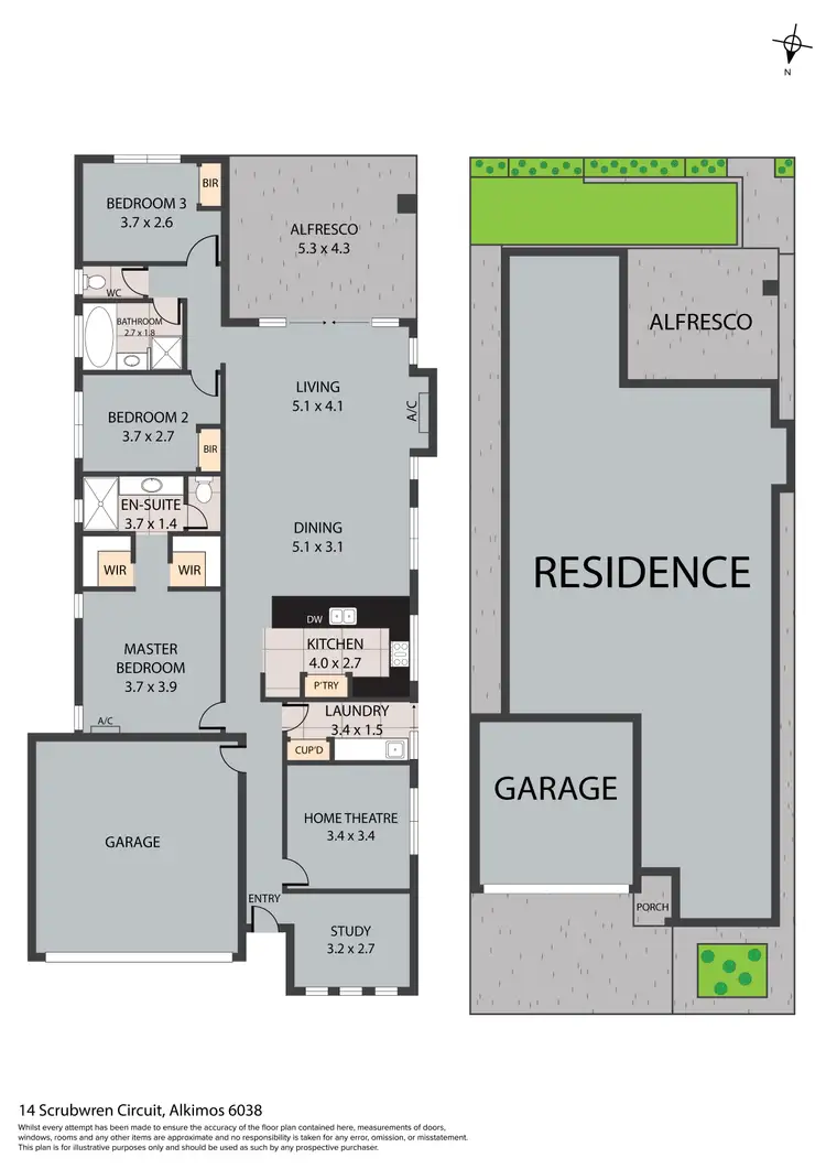 Floorplan of Homely house listing, 14 Scrubwren Circuit, Alkimos WA 6038