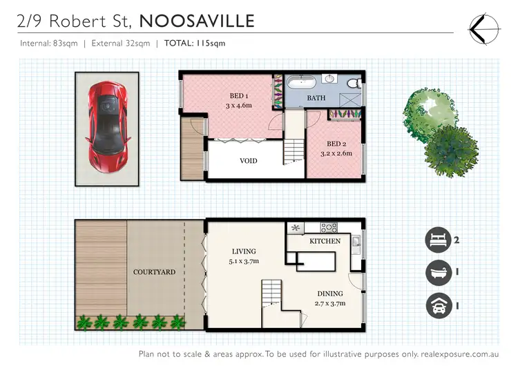 Floorplan of Homely apartment listing, 2/9 Robert Street, Noosaville QLD 4566