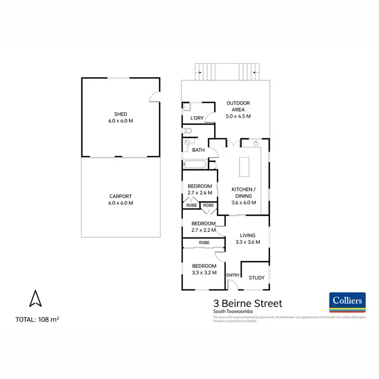 Floorplan of Homely house listing, 3 Beirne Street, South Toowoomba QLD 4350