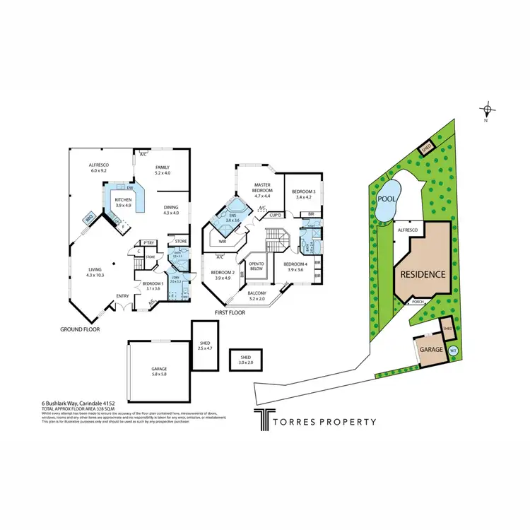 Floorplan of Homely house listing, 6 Bushlark Way, Carindale QLD 4152
