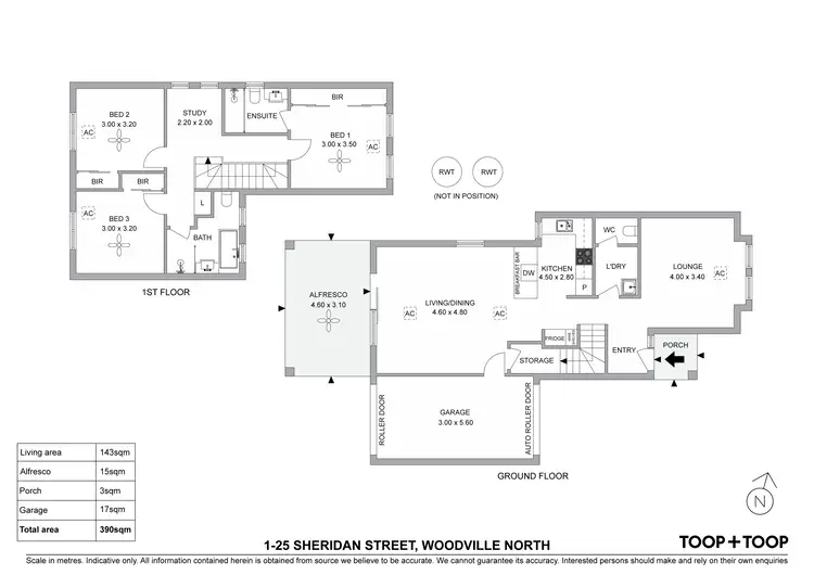 Floorplan of Homely townhouse listing, 1/25 Sheridan Street, Woodville North SA 5012