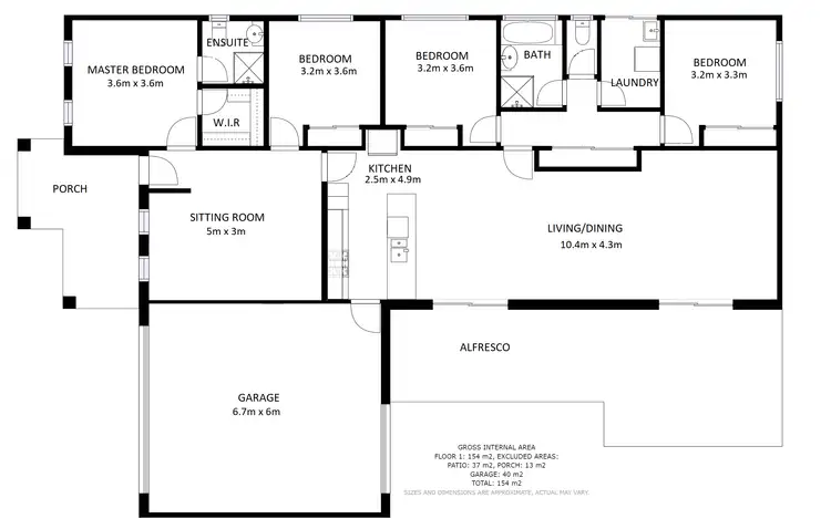 Floorplan of Homely house listing, 1 Finch Place, Bandiana VIC 3691