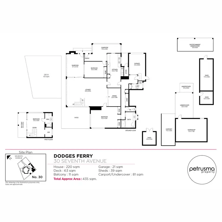 Floorplan of Homely house listing, 30 Seventh Avenue, Dodges Ferry TAS 7173