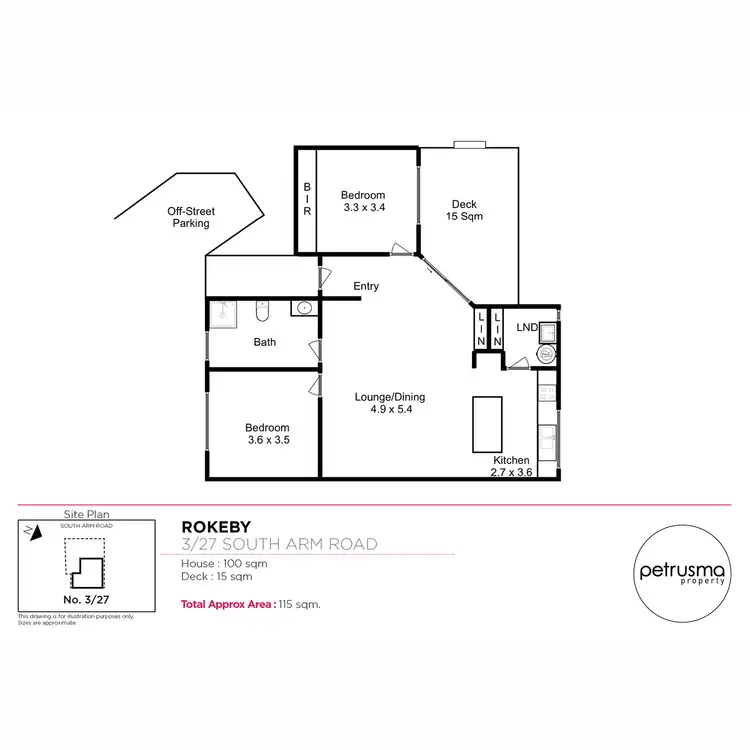 Floorplan of Homely unit listing, 3/27 South Arm Road, Rokeby TAS 7019