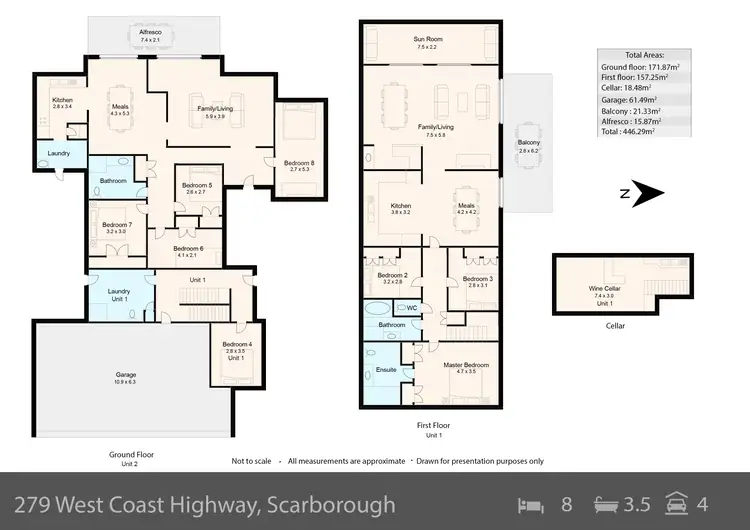 Floorplan of Homely house listing, 1 and 2/279 West Coast Highway, Scarborough WA 6019