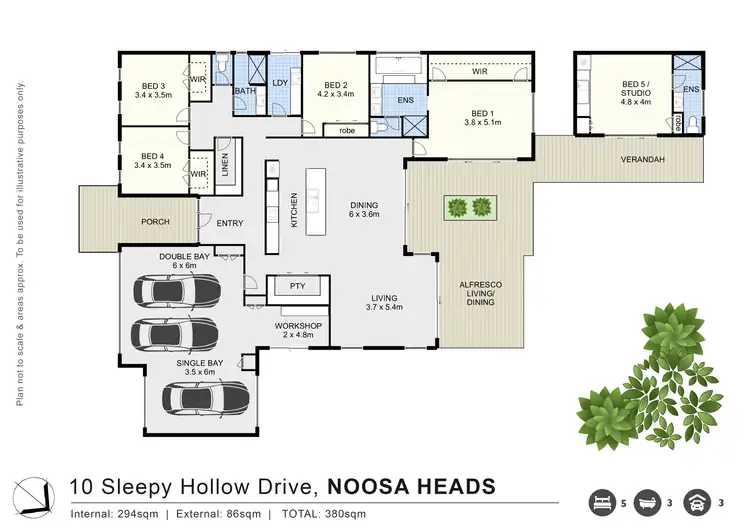 Floorplan of Homely house listing, 10 Sleepy Hollow Drive, Noosa Heads QLD 4567