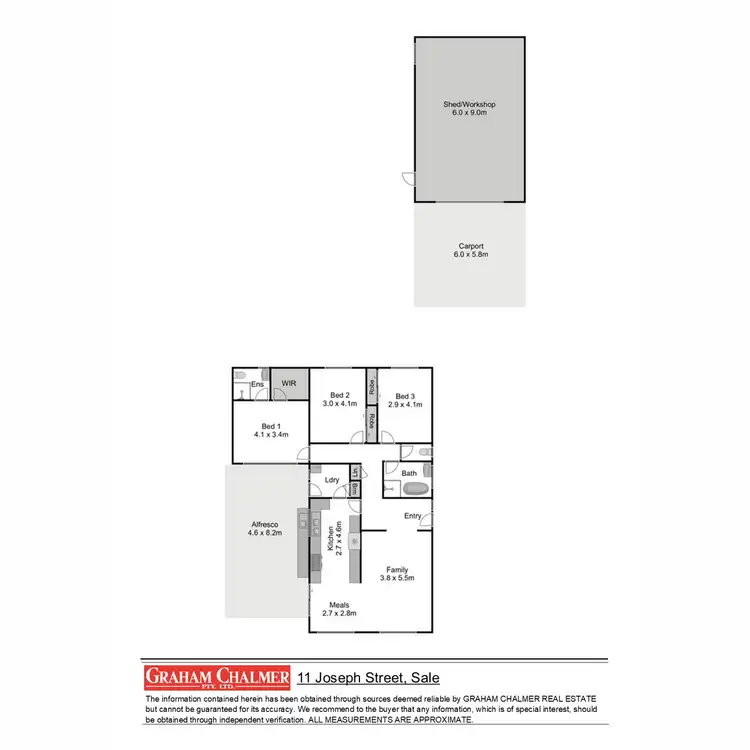 Floorplan of Homely house listing, 11 Joseph Street, Sale VIC 3850
