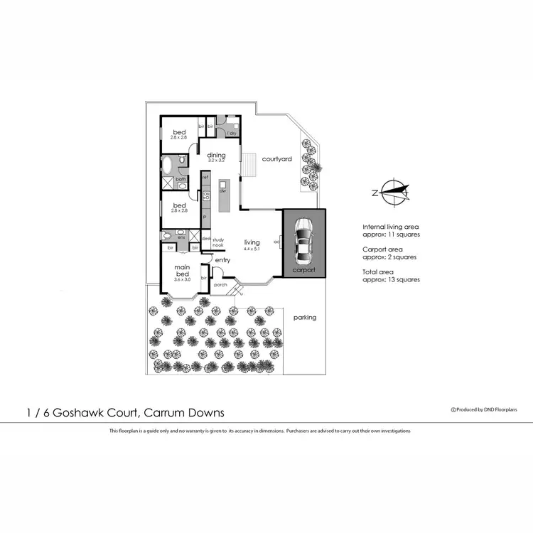 Floorplan of Homely house listing, 1/6 Goshawk Court, Carrum Downs VIC 3201
