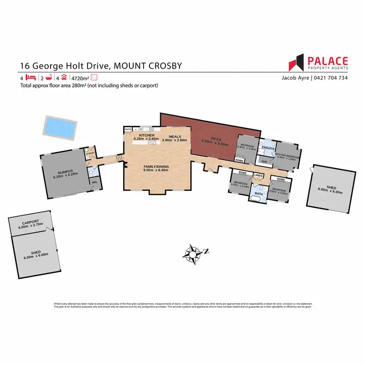 Floorplan of Homely house listing, 16 George Holt Drive, Mount Crosby QLD 4306