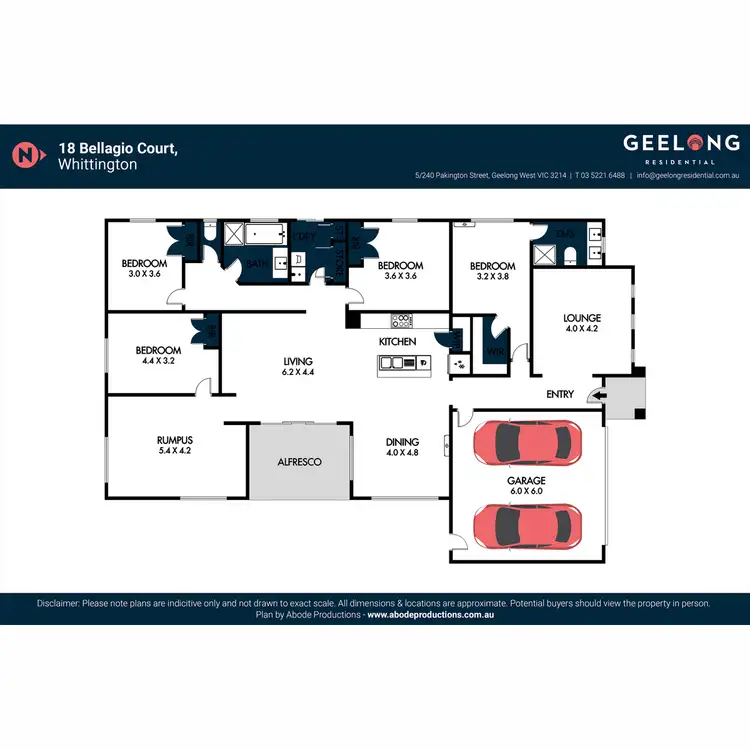 Floorplan of Homely house listing, 18 Bellagio Court, Whittington VIC 3219