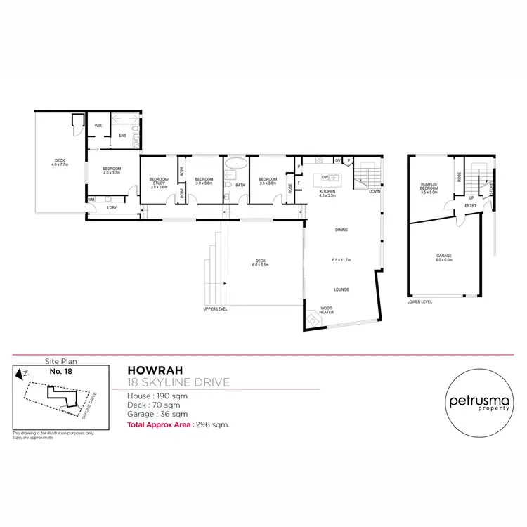 Floorplan of Homely house listing, 18 Skyline Drive, Howrah TAS 7018