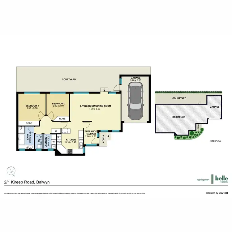 Floorplan of Homely unit listing, 2/1 Kireep Road, Balwyn VIC 3103