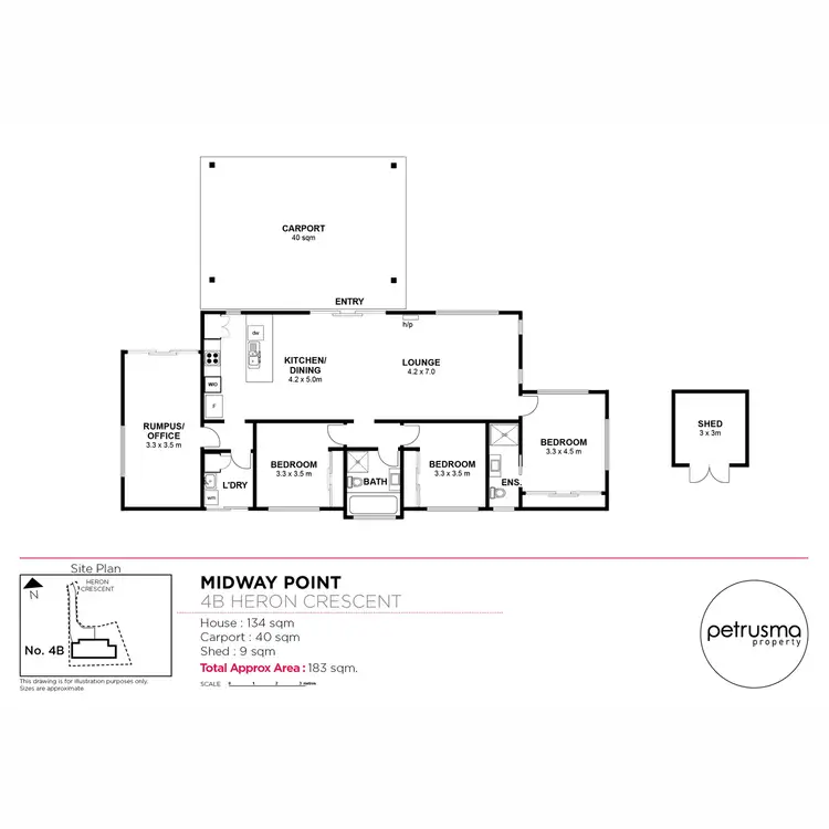Floorplan of Homely house listing, 4B Heron Crescent, Midway Point TAS 7171