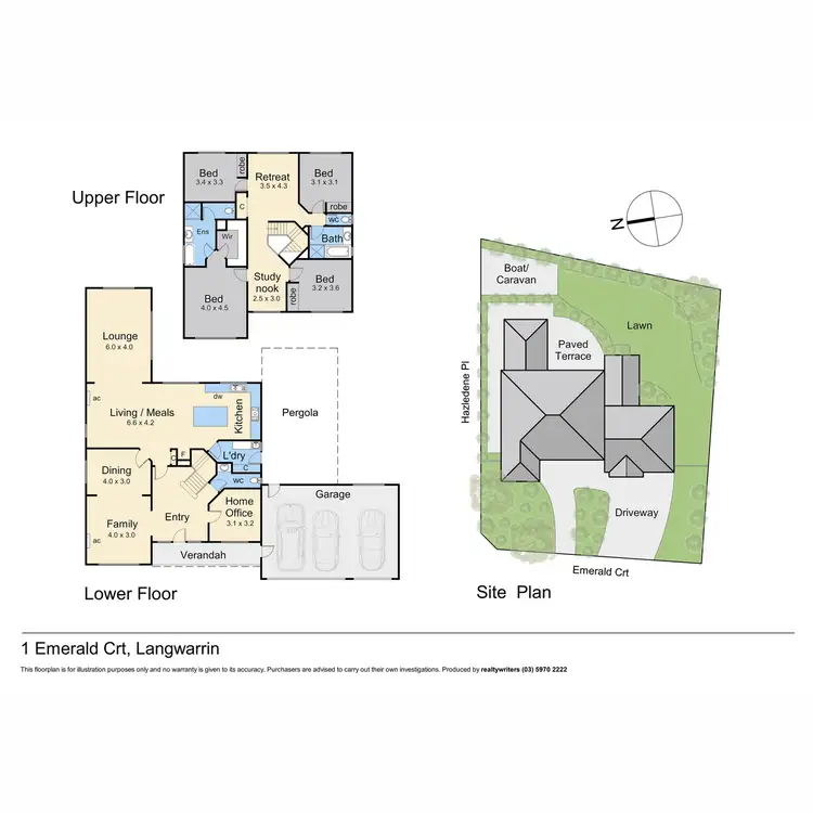 Floorplan of Homely house listing, 1 Emerald Court, Langwarrin VIC 3910
