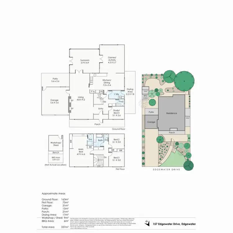 Floorplan of Homely house listing, 157 Edgewater Drive, Edgewater WA 6027