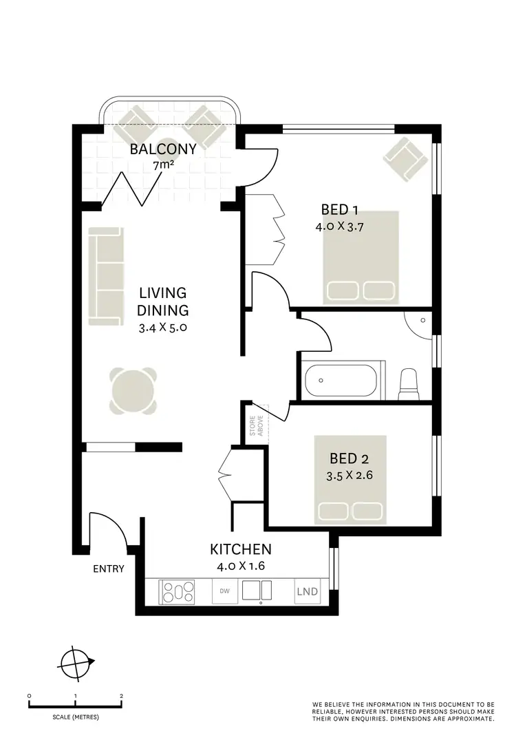 Floorplan of Homely apartment listing, 4/46 New Beach Road, Darling Point NSW 2027
