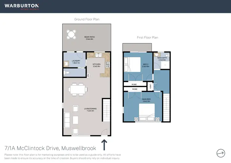 Floorplan of Homely unit listing, 7/1a McClintock Drive, Muswellbrook NSW 2333