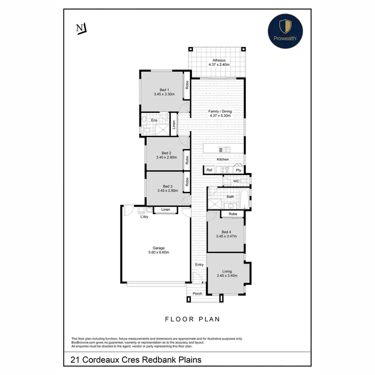 Floorplan of Homely house listing, 21 Cordeaux Crescent, Redbank Plains QLD 4301