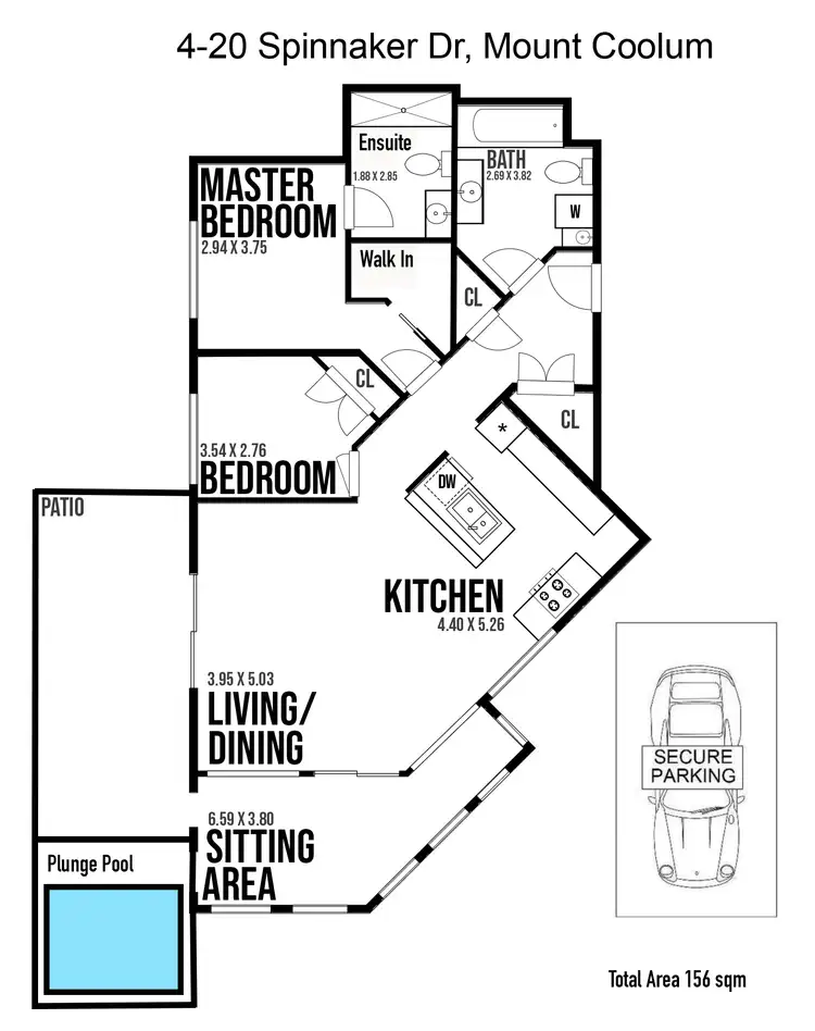 Floorplan of Homely unit listing, 4/20 Spinnaker Drive, Mount Coolum QLD 4573