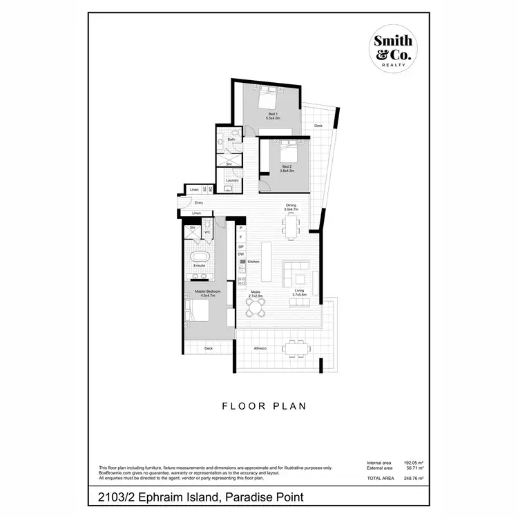 Floorplan of Homely apartment listing, 2103/2 Ephraim Island Parade, Paradise Point QLD 4216