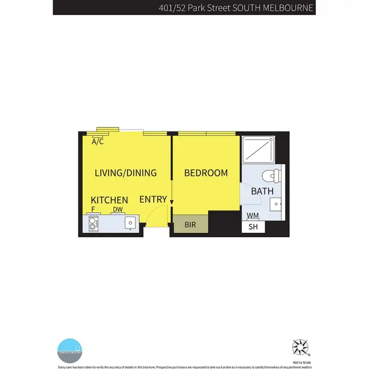Floorplan of Homely apartment listing, Unit 401/52 Park Street, South Melbourne VIC 3205
