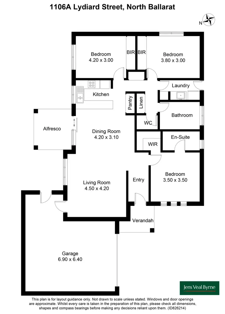 Floorplan of Homely townhouse listing, 1106A Lydiard Street Nth, Ballarat North VIC 3350
