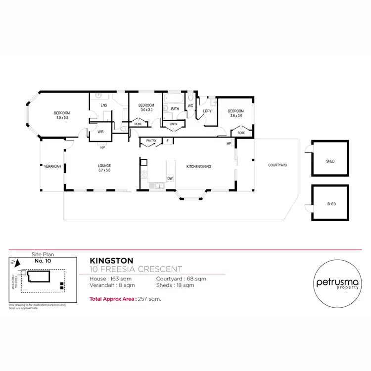 Floorplan of Homely house listing, 10 Freesia Crescent, Kingston TAS 7050