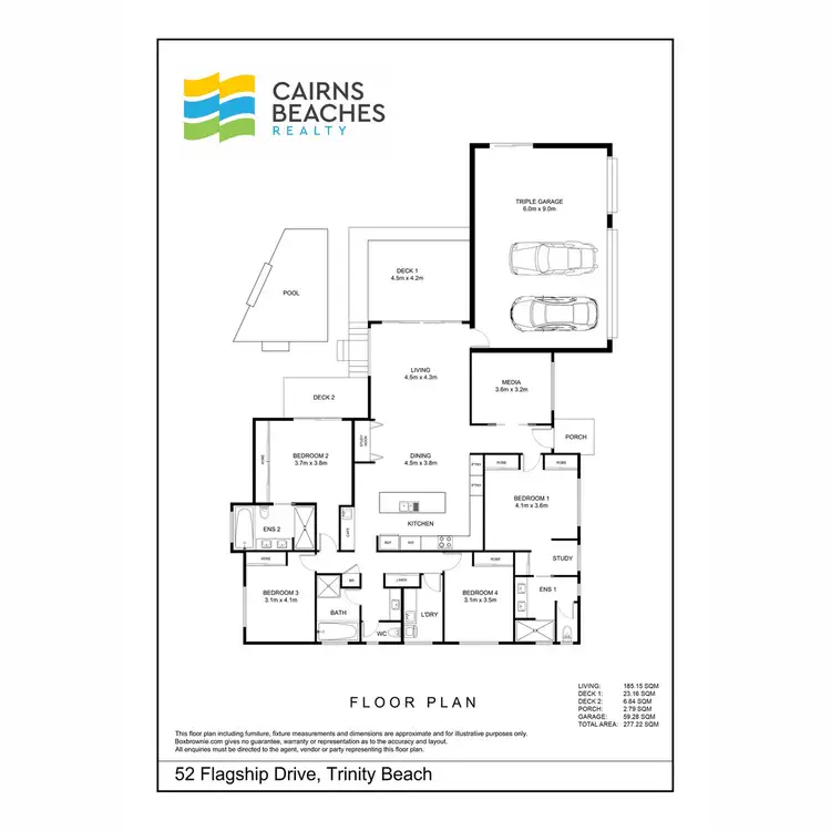 Floorplan of Homely house listing, 52 Flagship Drive, Trinity Beach QLD 4879