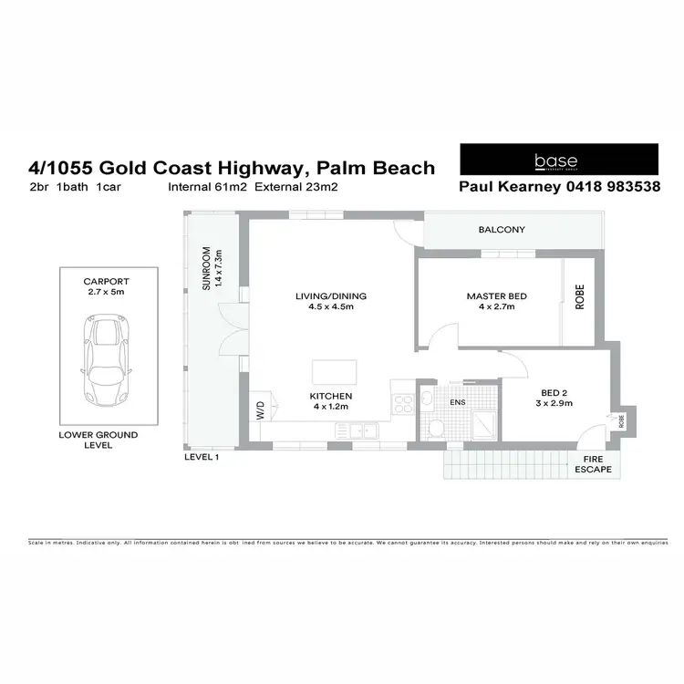 Floorplan of Homely unit listing, 4/1055 Gold Coast Highway, Palm Beach QLD 4221